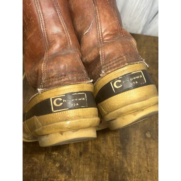 CHIPPEWA USA VTG Mens Gorp Core Waterproof Duck Leather Boots 23540 Sz 9 - Picture 16 of 16
